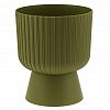 5PL0800 - Горшок для цветов пластмассовый "Бекер" 4,6л, д20,5см, h24см, с поддоном, папоротник (Россия)