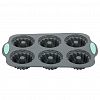 79-011 - Форма для кексов "Linea Silicone", 6 ячеек, фигурная, силикон, "Regent" (Китай)