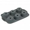 79-011 - Форма для кексов "Linea Silicone", 6 ячеек, фигурная, силикон, "Regent" (Китай)