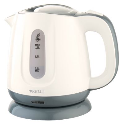 Чайник электрический "Kelli" 1л, пластиковый корпус, автоматическое отключение, поворачивающийся корпус на 360°, закрытый нагревательный элемент, защита от перегрева, световой индикатор включения, мощность: 220-240В, 50Гц, 1850-2200Вт, кофейный (Кита