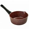 кш1811аш - Ковш с тефлоновым покрытием 1,5л, д16см "Шоколад", h7см, s0,4см, съемная ручка из термостойкого пластика, стеклянная крышка с пароотводом, подарочная упаковка (Россия)