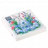 25271 - Салфетки бумажные "Bouquet Home Collection Classic" 33х33см, 3-х слойные, 20 штук в упаковке, 100% целлюлоза, "Кролик с пасхальным яйцом" (Россия)