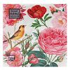 25555 - Салфетки бумажные "Bouquet Home Collection Classic" 33х33см, 3-х слойные, 20 штук в упаковке, 100% целлюлоза, "Розы с птичкой" (Россия)