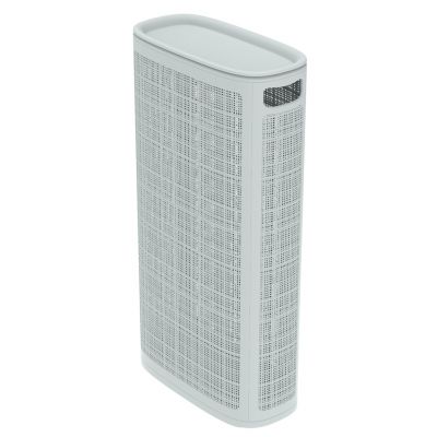 Корзина для белья пластмассовая "Лен" 60л, 43х20х80см, сборная, с крышкой, полипропилен, серый (Россия)