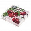 25388 - Салфетки бумажные "Bouquet de Luxe" 24х24см, 3-х слойные, 25 штук в упаковке, 100% целлюлоза, "Вишня" (Россия)
