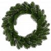 173.22 - Декоративный венок "Елка" д42см, пластик, зеленый (Россия)