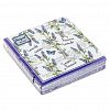25320 - Салфетки бумажные "Bouquet de Luxe" 24х24см, 3-х слойные, 25 штук в упаковке, 100% целлюлоза, "Лаванда и бабочки" (Россия)