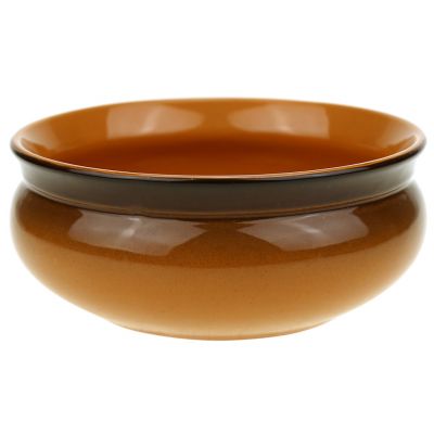 "Стандарт" Тарелка глубокая керамическая "Скифская" 500мл, д140мм, h60мм, средняя, коричнево-оранжевый (Россия)