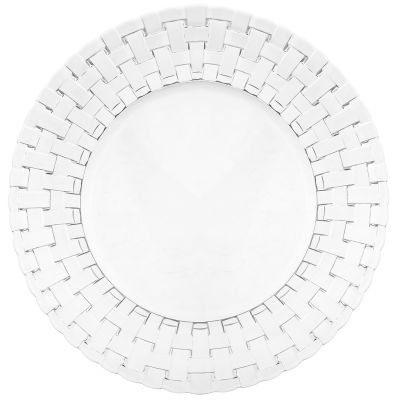 Тарелка мелкая стеклянная "Ротанг" д170мм, h19мм, "Дели Гласс (Deli Glass)" (Китай)