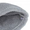 7519207 - Полотенце (парео) из микрофибры "Свежий букет" 70х175см, полиэстер 100%, на резинке с липучкой, на кнопке, с вышивкой; с чалмой на пуговице 68х25см, серый (Китай)