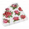 25552 - Салфетки бумажные "Art Bouquet Rondo" д32см, 3-х слойные, 12 штук в упаковке, 100% целлюлоза, "Красные розы" (Россия)
