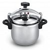 KL-4061-5 - Скороварка из нержавеющей стали "Kelli" 5л, д22см, 3-х слойное теплоемкое дно, стеклянная крышка с паровыпуском, крышка из нержавеющей стали с клапаном для выпускания избыточного давления, рабочее давление 80 кПа, максимальное 150 кПа (Китай) 