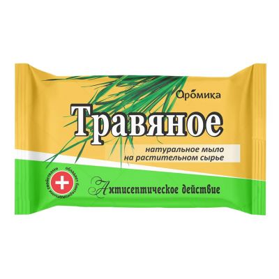 Мыло туалетное твердое "Аромика" 200г, 6х6х10см, травяное (Казахстан)