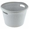 49700 - Корзина для белья пластмассовая "Артлайн" 32л, д45см, h31,5см, цвета микс (Россия)