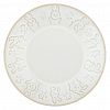 DZP7454 - "Зайка моя" Блюдце фарфоровое д154мм, h23мм, отводка, фактурный декор, молочный (Китай)