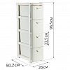 М2814 - Комод 4-х ярусный пластмассовый "Ротанг" 26х50х96,5см, белый ротанг (Россия)