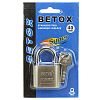  - Замок навесной, стальной 40мм "Betox" "Top security", 40х60х18мм, 3 ключа, в блистере (Китай)