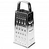CCT5079B-8 - Терка из нержавеющей стали четырехгранная цельнометаллическая 21см, основание 9х6,8см "Повар" (Китай)