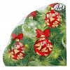 57831 - Салфетки бумажные "Art Bouquet Rondo" д32см, 3-х слойные, 12 штук в упаковке, 100% целлюлоза, "Украшения на новогоднюю ель" (Россия)