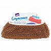 - Насадка на швабру "Служанка" микрофибра 30х13см, на резинке, мокко, упаковка: на картоне, Домашняя мода (Россия)