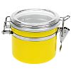 н/с - НЕСОРТ Банка для сыпучих продуктов из нержавеющей стали 0,5л, д10см, h7,5см, крышка акриловая с уплотнителем, с клипсой, цветной корпус, желтый, в коробке (Китай) незначительные сколы эмали на корпусе, сколы на крышке. Товар возврату и обмену не подл