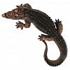 ФП293 - Скульптура-фигура для сада из полистоуна "Крокодил средний" 48х19см (Россия)