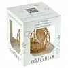 КУ-80-224109 - Елочная игрушка шар стеклянная "Графика 51" д8см, ручная художественная роспись, подарочная упаковка (Россия)