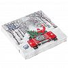57787 - Салфетки бумажные "Bouquet Home Collection Classic" 33х33см, 3-х слойные, 20 штук в упаковке, 100% целлюлоза, "Дед Мороз в пути" (Россия)