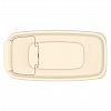 АП 1026 - Контейнер для сыпучих продуктов пластмассовый 2,2л, 17х8,5х26,5см, полипропилен, слоновая кость (Россия)