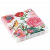 25555 - Салфетки бумажные "Bouquet Home Collection Classic" 33х33см, 3-х слойные, 20 штук в упаковке, 100% целлюлоза, "Розы с птичкой" (Россия)