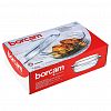 590003 - "Боркам (Borcam)" Форма стеклянная жаропрочная 2,9л, 34,1х21,3х10см, с крышкой, цветная коробка, Pasabahce (Турция)