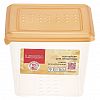 LX1103538-01 - "Sunrise" Контейнер для продуктов пластмассовый 1л, 12,4х12,4х10см, квадратный, золотой, подходит для СВЧ (Россия)