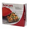 59034/К - "Боркам (Borcam)" Форма стеклянная жаропрочная 1,95л, 22х22х6см, с ручками, пластмассовая крышка, цветная коробка, Pasabahce (Турция)