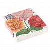 25385 - Салфетки бумажные "Bouquet de Luxe" 24х24см, 3-х слойные, 25 штук в упаковке, 100% целлюлоза, "Лотос" (Россия)