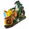  - Скульптура-фигура для сада гипсовая "Лягушка на мотоцикле" 49х36см (Россия)