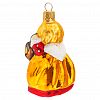 ФУ-752 - Елочная игрушка фигурка стеклянная "Ангелочек с фонариком" h10см, ручная художественная роспись, подарочная упаковка (Россия)