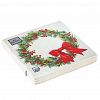 57844 - Салфетки бумажные "Art Bouquet" 33х33см, 3-х слойные, 20 штук в упаковке, 100% целлюлоза, "Венок с бантиком" (Россия)