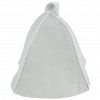 13207 - Комплект банный из фетра 2 предмета "Classic white": шапка, коврик, белый, "Бацькина баня" (Россия)