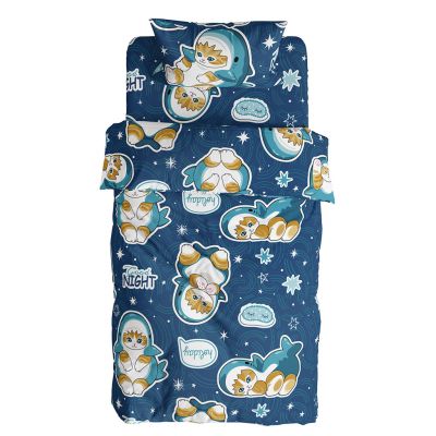 Пододеяльник 1,5 спальный "Кот Акула" 145х215см, бязь "Комфорт" 121г/м2, хлопок 100%, упаковка "классическая" ПВХ 28х41см, "Домашняя мода" (Россия)