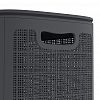 АП 372 - Корзина для белья пластмассовая "Лен" 75л, 43х32,1х60см, сборная, с крышкой, полипропилен, графит (Россия)