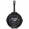MCL2204 - Сковорода чугунная д20см, h4,5см, длина 35,5см, литая ручка, "My Real Iron Cook" (Китай)
