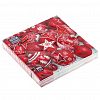 57808 - Салфетки бумажные "Bouquet Home Collection Classic" 33х33см, 3-х слойные, 20 штук в упаковке, 100% целлюлоза, "Новогодняя коллекция красная" (Россия)