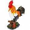 ФП037 - Скульптура-фигура для сада из полистоуна "Петух на камне" 37х18х42см (Россия)