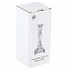 HF0640-6 - Подсвечник стеклянный "Элиан" h24,5см, чаша 5,5х5,5х3см, основание 10х10см, в коробке (Китай)