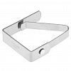 ADU100034 - Зажим для скатерти из нержавеющей стали, 4,8х4х0,7см, 4 штуки, в блистере (Китай)