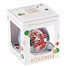 КУ-80-264083 - Елочная игрушка шар стеклянная "Козленок забавный" д8см, ручная художественная роспись, подарочная упаковка (Россия)