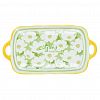 11,5" - "Лесная фея" Блюдо фарфоровое 315х165х35мм, с ручками, с деколью, волнистый край, отводка (Китай)