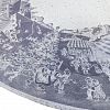 С-180-П - Скатерть д180см "Рождественская ярмарка", длина стола д120см, на 6 персон, жаккард/пестроткань: лен 51% хлопок 49%, плотность 220г/м2, упаковка подарочная коробка 36х26х4см, "Домашняя мода" (Россия)