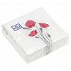 57660 - Салфетки бумажные "Art Bouquet" 20х20см, 2-х слойные, 30 штук в упаковке, 100% целлюлоза, "Маки" (Россия)