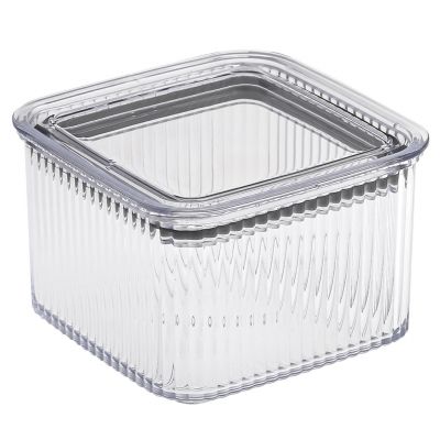 Контейнер для сыпучих продуктов пластмассовый "Рим" 0,55л, 10,7х10,7х7,2см, квадратный (Россия)